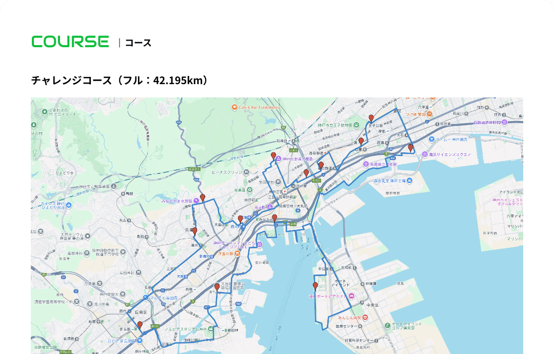 チャレンジコース（フル 42.195km）